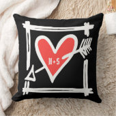 Personalisierte Liebe Herz Hochzeit Valentine Cush Kissen (Decke)