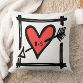 Personalisierte Liebe Herz Hochzeit Valentine Cush Kissen (Decke)
