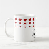Personalisierte Liebe Herz-Muster Kaffeetasse (Links)