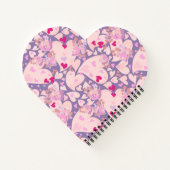 Personalisierte Liebe - Herz und Rose-Notebook Notizblock (Rückseite)