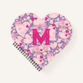 Personalisierte Liebe - Herz und Rose-Notebook Notizblock (Vorderseite)