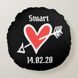 Personalisierte Liebe Herzhochzeit Vorschlag Kisse Rundes Kissen