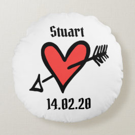Personalisierte Liebe Herzhochzeit Vorschlag Kisse Rundes Kissen