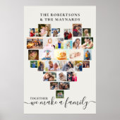 Personalisierte Liebe Herzklopfen Collage Poster (Vorne)