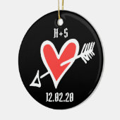 Personalisierte Liebe Herzliche Keramik Dekoration (Links)