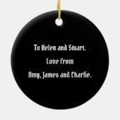 Personalisierte Liebe Herzliche Keramik Dekoration (Hinten)