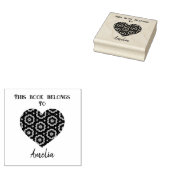 Personalisierte Liebe Herzstück Buchzeichen Gummistempel (Stempel)