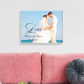 Personalisierte Liebe Hochzeitsportrait Leinwanddruck (Insitu (Wohnzimmer))