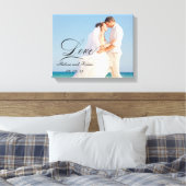 Personalisierte Liebe Hochzeitsportrait Leinwanddruck (Insitu (Schlafzimmer))