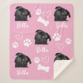 Personalisierte Liebe Hund Haustier 5 FotoCollage Sherpadecke (Vorderseite)