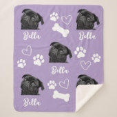 Personalisierte Liebe Hund Haustier 5 FotoCollage Sherpadecke (Vorderseite)