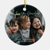 Personalisierte Liebe Ihr Großvater Foto Handschri Keramik Ornament (Vorne)