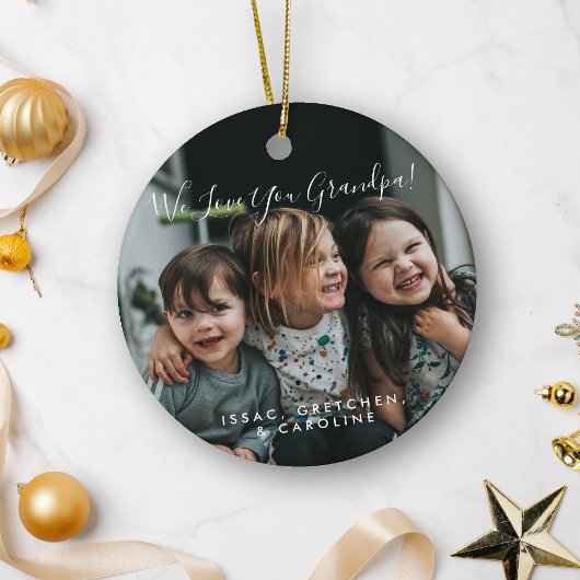Personalisierte Liebe Ihr Großvater Foto Handschri Keramik Ornament