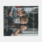 Personalisierte Liebe Ihr Oma Foto Handschriftlich Fleecedecke (Vorderseite (Horizontal))