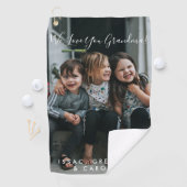 Personalisierte Liebe Ihr Oma Foto Handschriftlich Golfhandtuch (Insitu)