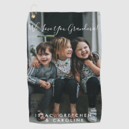 Personalisierte Liebe Ihr Oma Foto Handschriftlich Golfhandtuch