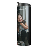 Personalisierte Liebe Ihr Oma Foto Handschriftlich Thermosbecher (Nach rechts gedreht)