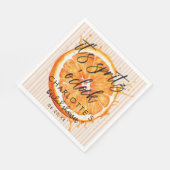 Personalisierte Liebe im First Spritz Brautparty Serviette (Ecke)