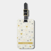 Personalisierte Liebe-Infused-Hearts-Gepäckmarke Gepäckanhänger (Vorderseite vertikal)