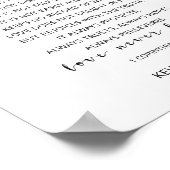 Personalisierte Liebe ist Patient, 1 Korinther 13: Poster (Ecke)