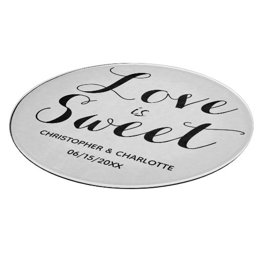 Personalisierte Liebe ist süß Schneidebrett (Ecke)
