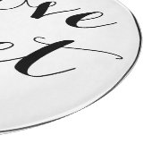 Personalisierte Liebe ist süß Schneidebrett (Ecke)