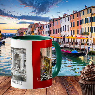 Personalisierte Liebe Italien Flaggen Foto Tasse