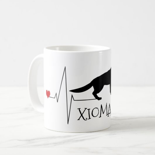 Personalisierte Liebe Kaffeetasse (Vorderseite Links)