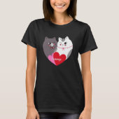 Personalisierte Liebe Katzen T-Shirt (Vorderseite)