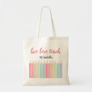 Personalisierte Liebe Lehrer Tragetasche