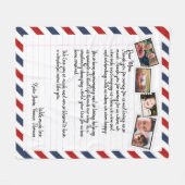 Personalisierte Liebe Letter Handgeschriebene Foto Fleecedecke (Vorderseite (Horizontal))