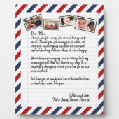 Personalisierte Liebe Letter Handgeschriebene Foto Fotoplatte (Vorderseite)