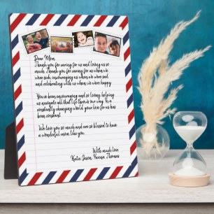 Personalisierte Liebe Letter Handgeschriebene Foto Fotoplatte