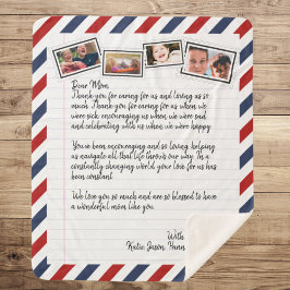 Personalisierte Liebe Letter Handgeschriebenes Fot Sherpadecke