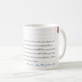 Personalisierte Liebe Letter Handgeschriebenes Skr Kaffeetasse