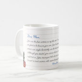 Personalisierte Liebe Letter Handgeschriebenes Skr Kaffeetasse (Vorderseite Links)