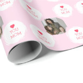 Personalisierte Liebe Mama Foto | Mama Geschenkwra Geschenkpapier (Rolleneckpunkt)