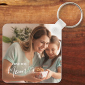 Personalisierte Liebe Mama Foto Schlüsselanhänger (Rückseite)