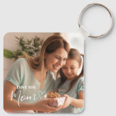 Personalisierte Liebe Mama Foto Schlüsselanhänger (Rückseite)