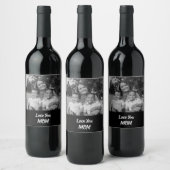 Personalisierte Liebe Mama Weinflaschen Weinetikett (Flaschen)