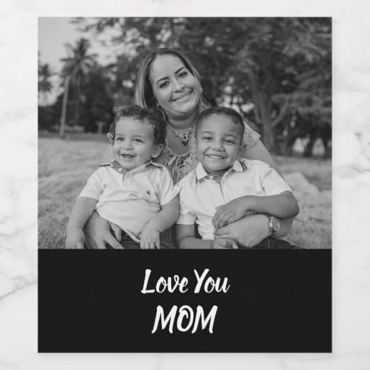 Personalisierte Liebe Mama Weinflaschen Weinetikett (Einzelnes Label)