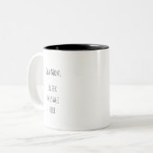 Personalisierte liebe Mama Zweifarbige Tasse (Vorderseite Links)