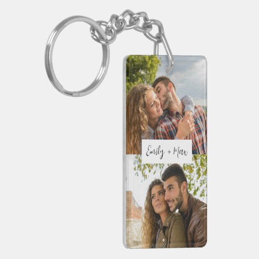 Personalisierte Liebe Memory-Collage benutzerdefin Schlüsselanhänger (Vorderseite links)