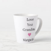 Personalisierte Liebe Milchtasse (Rechte Ecke)
