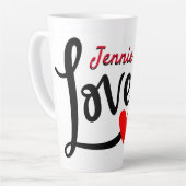 Personalisierte Liebe Milchtasse (Linke Ecke)