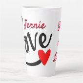 Personalisierte Liebe Milchtasse (Vorderseite)