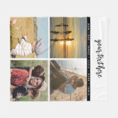 Personalisierte Liebe mit 4 Fotos Fleecedecke (Vorderseite (Horizontal))