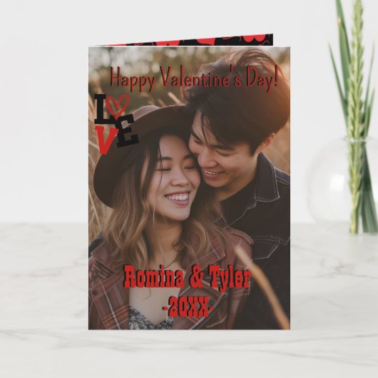 Personalisierte LIEBE mit benutzerdefiniertem Foto Karte (Vorderseite)