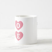 Personalisierte Liebe mit Herzen Namen Kaffeetasse (Mittel)