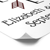 Personalisierte Liebe mit Pfeilen Hochzeitdatum dr Poster (Ecke)